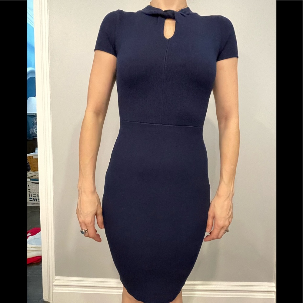 Milly Navy Blue Knit Stretchy Dress